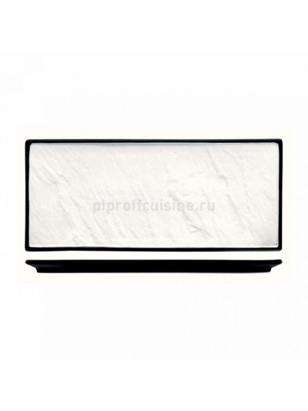 Блюдо прямоугольное фарфоровое 35*25 см, черное основ, Proff Cuisine. (99000156)