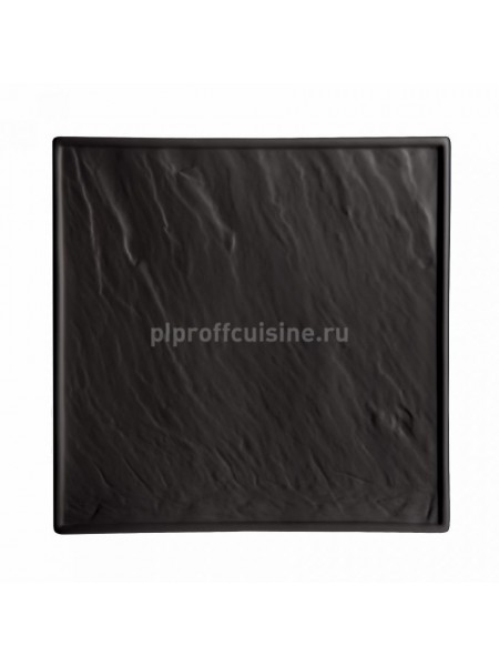 Блюдо квадратное «Organic-Black» 25*25 см, Kunst Werk «Black Label», Proff Cuisine. (99000195)