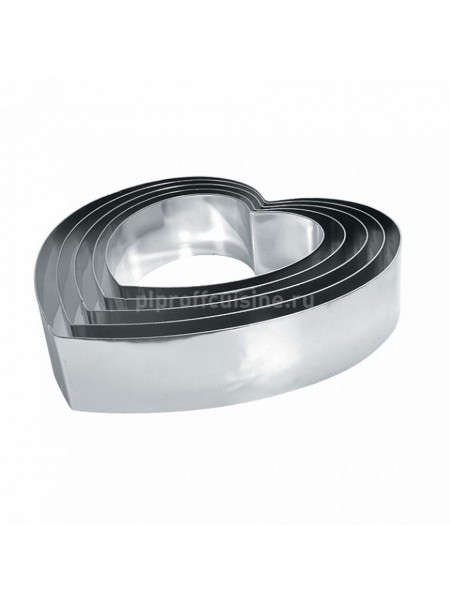 Вырубка форма для приготовления пряников и печенья, «Сердце» нержавеющая сталь, 134*142*50 мм, Proff Cuisine. (99002022)