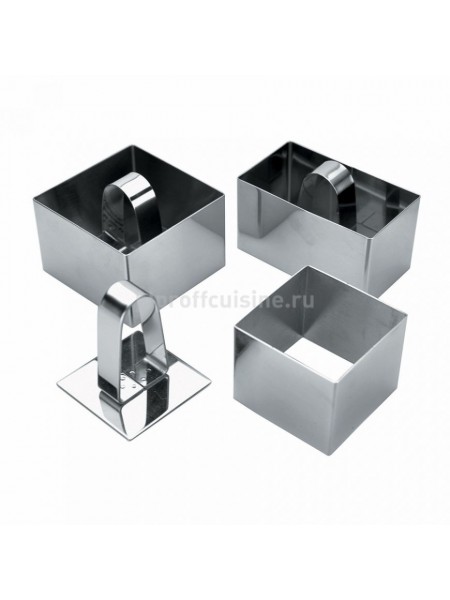 Набор кондитерских выемок для пряников, 3шт+1пресс (60*60*50/71*75*50/90*50*50), Proff Cuisine. (99002198)