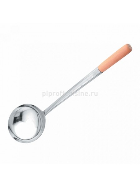 Половник большой «Китайский» нержавеющая сталь и деревянная ручка, D=12см, 300 мл, Proff Cuisine. (99004025)