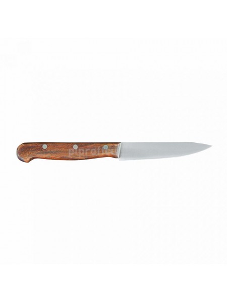 Нож кухонный профессиональный 10 см, для чистки и фигурной нарезки овощей и фруктов, деревянная ручка, Proff Cuisine. (99005032)