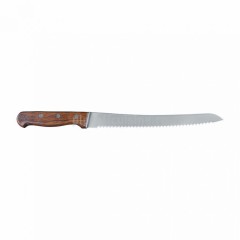 Кухонный нож для нарезки хлеба с зубчатым лезвием, 25 см, деревянная ручка, Proff Cuisine. (99005037)