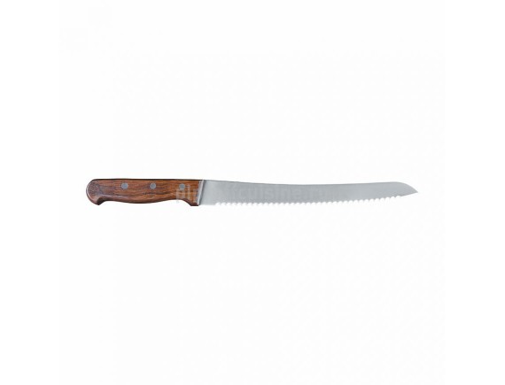 Кухонный нож для нарезки хлеба с зубчатым лезвием, 25 см, деревянная ручка, Proff Cuisine. (99005037)
