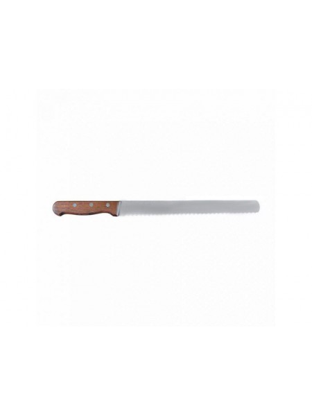 Кухонный нож для нарезки хлеба с зубчатым лезвием, 28 см, деревянная ручка, Proff Cuisine. (99005039)