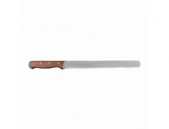 Кухонный нож для нарезки хлеба с зубчатым лезвием, 28 см, деревянная ручка, Proff Cuisine. (99005039)