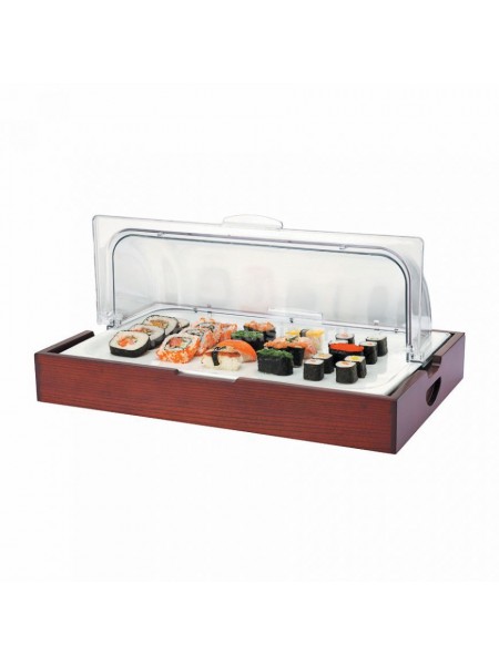 Подставка сервировочная, (деревянной основой и фарфоровый поднос) с крышкой «SUNNEX», Proff Cuisine. (99005086)