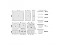 Гастроемкость 1/2-65 (32х26х6,5 см), цвет белый, фарфор, Prohotel. (A3896)