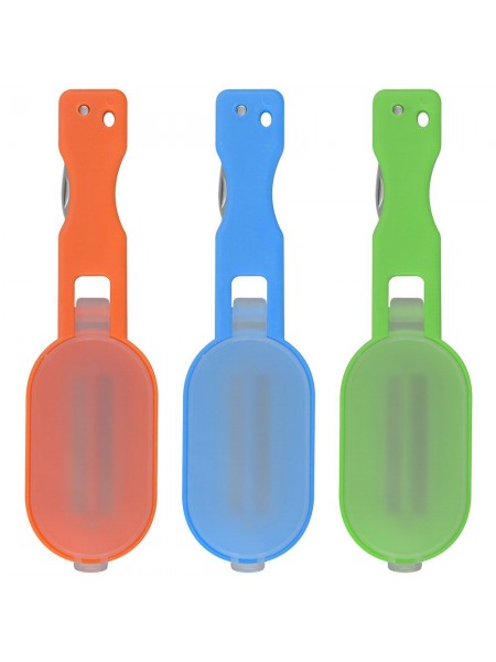 Рыбочистка с контейнером и складным ножиком, 20x5,5x3см, нерж.сталь, пластик, Мультидом. (AN53-111)