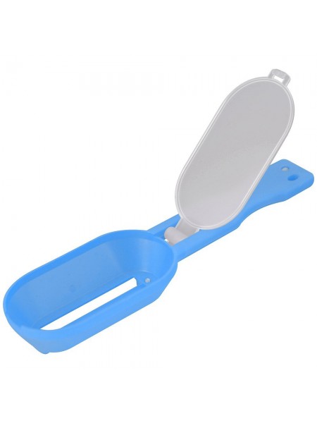 Рыбочистка с контейнером и складным ножиком, 20x5,5x3см, нерж.сталь, пластик, Мультидом. (AN53-111)