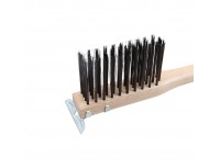 Щетка для чистки гриля металлическая, 51 см, со скребком, Henry. (BRS-20)