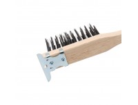 Щетка для чистки гриля металлическая, 51 см, со скребком, Henry. (BRS-20)