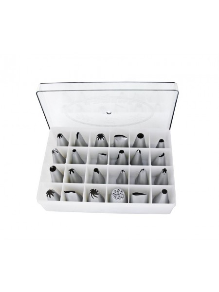 Набор кондитерских насадок, 24 предмета, нерж.сталь, Henry. (DTS-24)