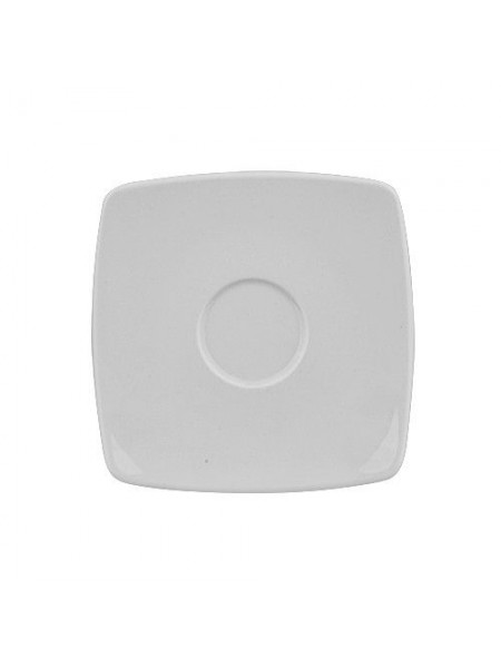 Блюдце квадратное, 145 мм, ф.Принц, Башкирский фарфор. (ИБК 03.145)