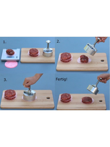 Пресс для котлет, бургеров, круглый, 9 см, алюминий, Adelmann. (KD1)