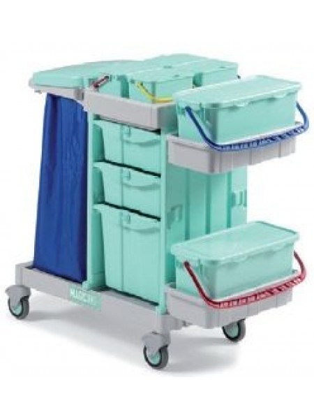 Тележка для горничных, с антибактериальными свойствами, с герметичными контейнерами. (MB790P0T0P00)