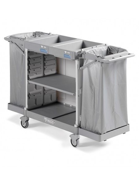 Тележка для горничных универсальная, с полкой для белья, обслуживает 8/10 комнат. (MH890B0T0V00)