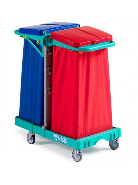 Тележка для сбора белья, с 2-мя держателями для мешков 120 л, мешки и крышки в компл. не входят (ML030B0A0000)