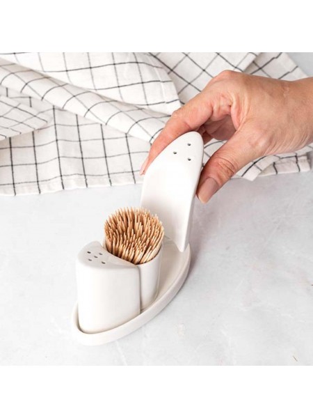 Набор для специй 3 предмета на подставке, H=87, L=124, B=87мм, белый, фарфор, Kunstwerk. (P901504)