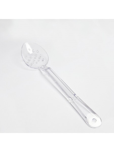 Ложка поварская сервировочная, перфорированная, L=33 см, поликарбонат, прозрачный, Henry. (PSSN-13PFCL)