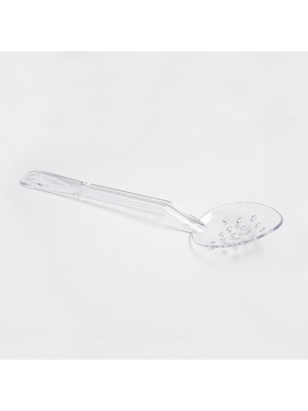 Ложка поварская сервировочная, перфорированная, L=33 см, поликарбонат, прозрачный, Henry. (PSSN-13PFCL)