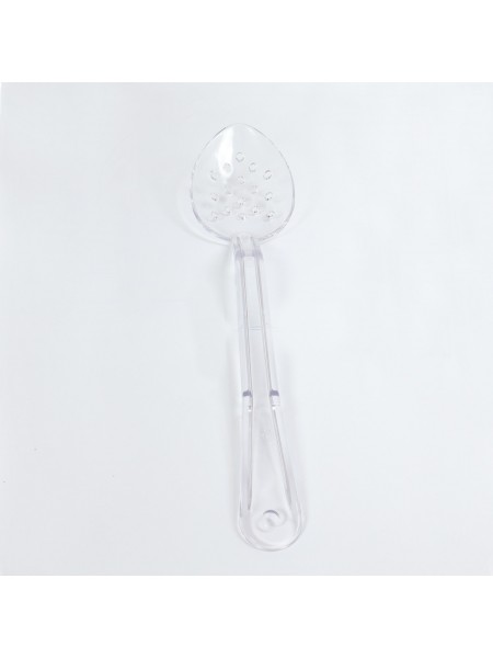 Ложка поварская сервировочная, перфорированная, L=33 см, поликарбонат, прозрачный, Henry. (PSSN-13PFCL)