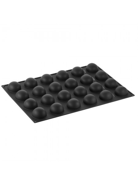 Кондитерская форма для выпечки Полусфера, 60х40 см, 24 ячейки 7х4см по 120мл, Pavoni. (PX001)