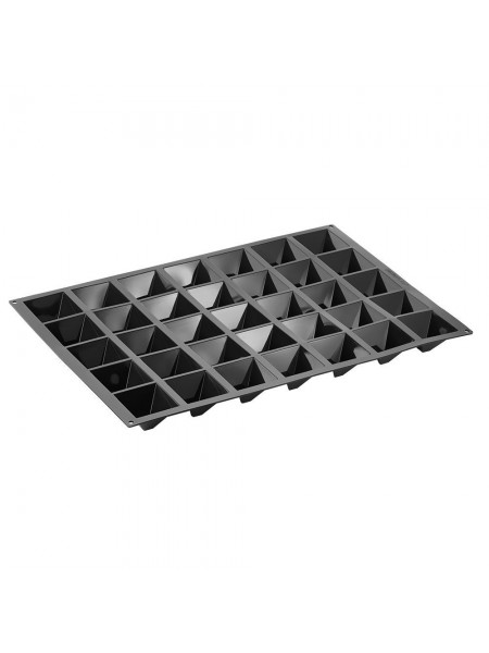 Кондитерская форма для выпечки Пирамида, 60х40 см, 35 ячеек 7х7х4.5мм по 80мл , Pavoni. (PX004)