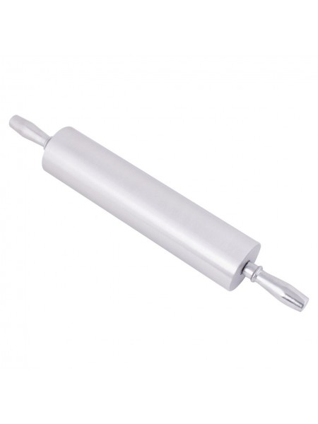 Скалка для теста вращающаяся алюминиевая, D-9 см, L-38 см, Henry. (RPA-3515)