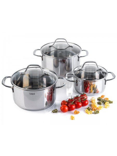 Набор кастрюль из нержавеющей стали, TalleR. (TR-11060)