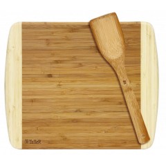 Разделочная деревянная доска кухонная из бамбука, с лопаткой, TalleR. (TR-52204)