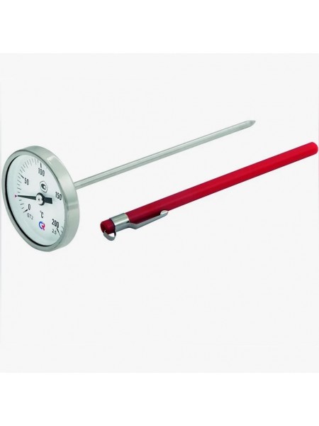 Биметаллический коррозионностойкий термометр со штоком в виде иглы (погружной термометр) 0+200С, Росма. (БТ-23.220)